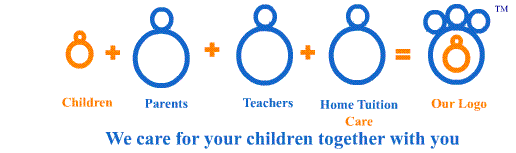 Children + Parents + Teacher + Home Tuition Care = Our Logo